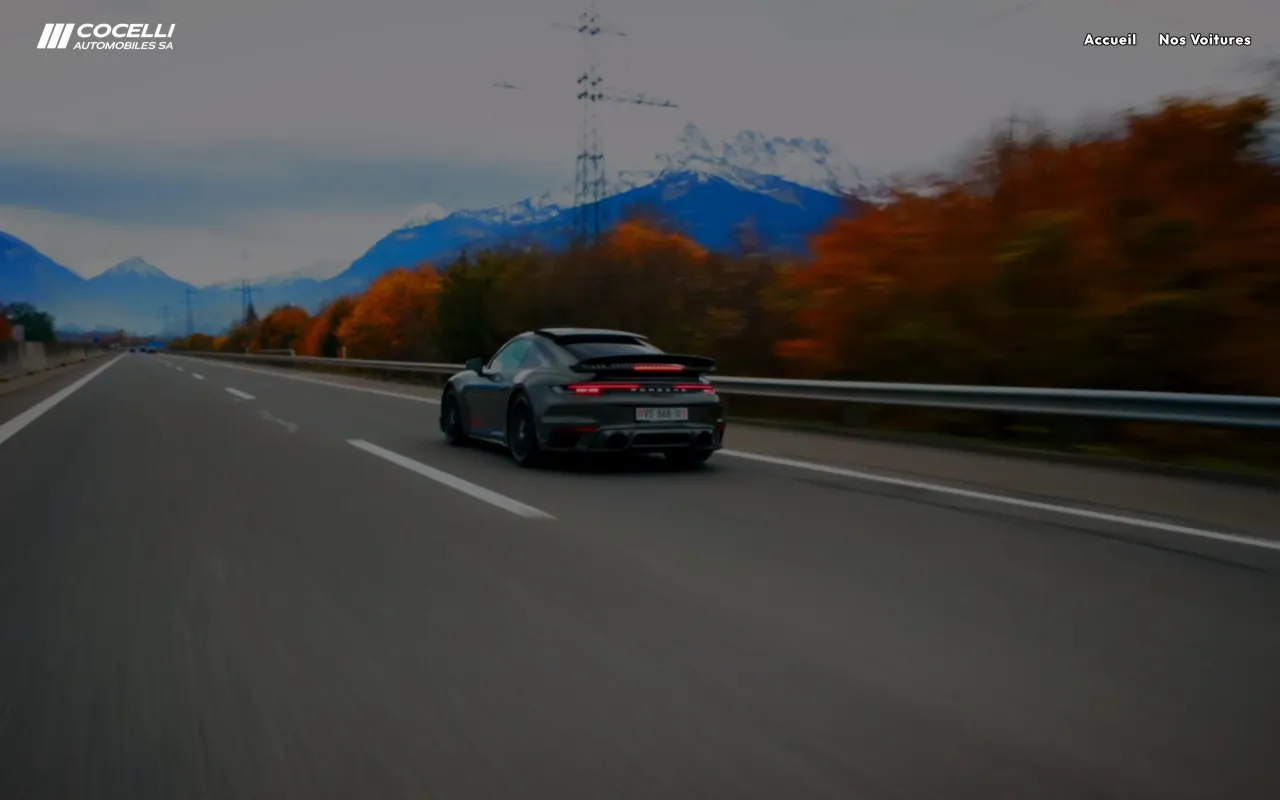 Site de Cocelli Automobiles affiché sur ordinateur et smartphone
